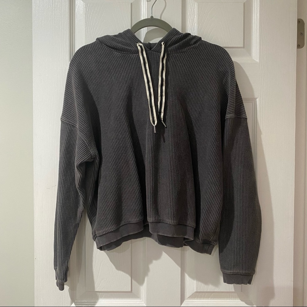 Aerie New Love Corded Cropped Hoodie